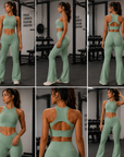Damen High-Waist Yoga-Hose mit Bauchkontrolle und schnelltrocknendem Stoff