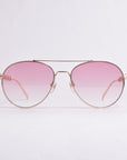 Damen Polarisierte Piloten-Sonnenbrille mit Kette – UV400 Metallrahmen Aviator-Brille mit CR39 Gläsern