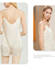Damen-Pyjama-Set aus 100 % Maulbeerseide – Ärmelloses Top & Shorts, Sommer-Loungewear