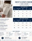 Men’s Linen Blend Casual Shorts – 55% Linen Straight Fit Summer Shorts with Breathable Cotton Mix