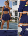 Women's Tennis Skirt & Sports Bra Set 2-Piece