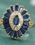 Elegant Synthetic Blue Zirconia Ring