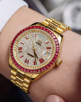 Men's Swiss ETA Automatic Watch – Sapphire Crystal, Gold Stainless Steel Business Wristwatch