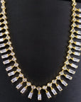 Women's Emerald Zircon Choker Necklace – Gold-Plated Copper