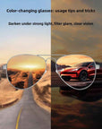 Men's Carbon Fiber Pilot Sunglasses – Polarized, UV-Protected, Color-Changing Aviator Shades