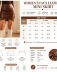 Women's Elegant PU Leather A-Line Mini Skirt – High Waist Slim Fit Short Skirt with Smooth Finish & Chic Commuter Style