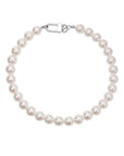 Men's Imitation Pearl Beaded Necklace – 12mm/14mm High-Luster Hip-Hop Retro Chain