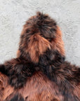 Men's Faux Fur Hooded Jacket – Zip-Up Winter Hoodie with Loose Fit