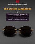 Men's Natural Crystal Aviator Sunglasses – Retro Pilot Style with UV Protection