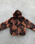 Men's Faux Fur Hooded Jacket – Zip-Up Winter Hoodie with Loose Fit