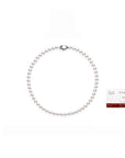 Women's Natural Freshwater Pearl Necklace – S925 Silver Clasp Bun and Flat Bead Design