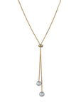 Verstellbare Y-förmige Perlen-Halskette für Damen – koreanische Mode, geometrische Zinklegierungs-Kette, 61–70 cm
