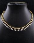 Women's Emerald Zircon Choker Necklace – Gold-Plated Copper