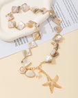 Collier long coquillage et étoile de mer pour femme – Bijoux d'été de plage de luxe léger