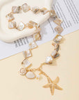 Women's Natural Shell & Starfish Clavicle Necklace – Summer Beach Jewelry Set