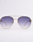Damen Polarisierte Piloten-Sonnenbrille mit Kette – UV400 Metallrahmen Aviator-Brille mit CR39 Gläsern
