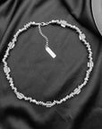 Men's Fashion Light Luxury Necklace – Titanium Steel Ice-Style Drawing Pendant Chain