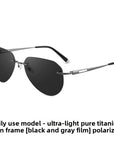 Herren Polarisierte Titanlegierungs-Sonnenbrille – UV400, TAC-Gläser, photochrome Option