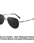 Men's Polarized Titanium Alloy Sunglasses – UV400, TAC Lenses, Photochromic Option