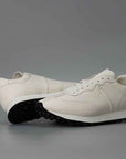 Men's Vintage Nubuck Cowhide Leather Casual Shoes – Rotating Buckle, Cowhide Lining, Medium Heel 3–5cm, EU 38–43, White
