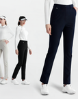 Hochwertige Stretch-Golfhose für Damen – schmal geschnittene Hose mit hoher Taille, schnelltrocknendem Stoff und geradem Bein