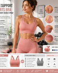 Women's High-Support Sports Bra – Shockproof Double Strap