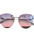 Damen-Sonnenbrille mit kleinem Rahmen und UV-Schutz – Elegante, modische Sonnenbrille mit Farbverlauf