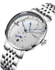 Men's Automatic Mechanical Watch – MIYOTA Japan Movement, 43mm Dial, 14mm, Stainless Steel, 30M Waterproof, Week Display