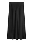 Damen Maxi Satinrock im Meerjungfrauen-Stil – Eleganter A-Linien-Midirock aus Triacetat-Mischgewebe mit schrägem Schnitt und fließendem Fall für Büro und Freizeit