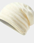 Women's 100% Cashmere Ear-Protection Slouchy Beanie – Knit Winter Hat