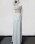 Women's Solid Color Beach Cover-Up Skirt Set