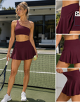 Women's Tennis Skirt & Sports Bra Set 2-Piece