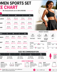 Women's Tennis Skirt & Sports Bra Set 2-Piece