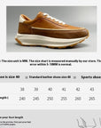 Men's Genuine Leather Running Shoes – Breathable Low-Top Cowhide Sneakers