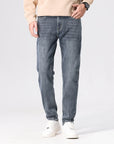 Men’s Premium Straight Leg Denim Pants – Stretch Cotton Jeans with Mid-Rise Fit, Durable Fabric & Versatile Everyday Style