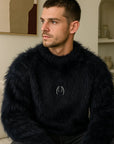 Men's Faux Mink Pullover Sweater – American Retro Loose Fit Thick Winter Knitwear