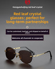Herren-Sonnenbrille mit Naturkristallen im Pilotenstil – Retro-Pilotenbrille mit UV-Schutz