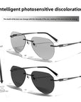 Herren Polarisierte Titanlegierungs-Sonnenbrille – UV400, TAC-Gläser, photochrome Option