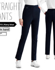 Hochwertige Stretch-Golfhose für Damen – schmal geschnittene Hose mit hoher Taille, schnelltrocknendem Stoff und geradem Bein