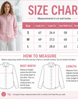 Women's 100% Linen Shirt – Long Sleeve Polo Collar Button-Down