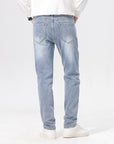 Men’s Premium Straight Leg Denim Pants – Stretch Cotton Jeans with Mid-Rise Fit, Durable Fabric & Versatile Everyday Style