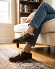 Damen-Freizeitsneaker aus Leder – Retro-Halbschuhe aus Rindsleder mit weicher Gummisohle, leichtem Tragekomfort und rutschfestem Design
