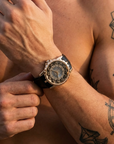 Herren 47mm Quarzuhr mit großem Zifferblatt – 200M wasserdicht, Echtlederarmband, Mineralglas