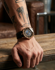 Herren 47mm Quarzuhr mit großem Zifferblatt – 200M wasserdicht, Echtlederarmband, Mineralglas