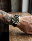 Herren 47mm Quarzuhr mit großem Zifferblatt – 200M wasserdicht, Echtlederarmband, Mineralglas