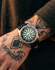 Herren 47mm Quarzuhr mit großem Zifferblatt – 200M wasserdicht, Echtlederarmband, Mineralglas