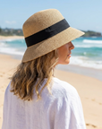 Verstellbarer Sonnenhut für Damen aus Raffiabast – Breiter Krempenhut aus Stroh mit atmungsaktivem Design, UV-Schutz & elegantem französischem Retro-Stil