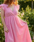 Women's Floral Printed Maxi Dress – Sleeveless V-Neck A-Line Beach Long Dress