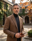 Herren-Anzugjacke aus Wollmischung mit Hahnentrittmuster – Slim Fit Vintage-Blazer