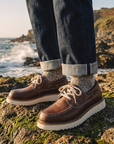 Herren-Markerschuhe – Obermaterial aus hochwertigem doppellagigem Rindsleder, verstärkte Zehenkappe, ölbeständige Sohle, wachsbehandelt wasserdicht